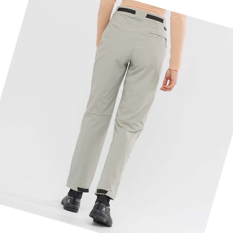 Pantalon Salomon OUTRACK Femme Beige | AUYLDOM-95