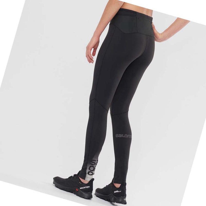 Pantalon Salomon XA WARM Femme Noir | JWMFOAP-53