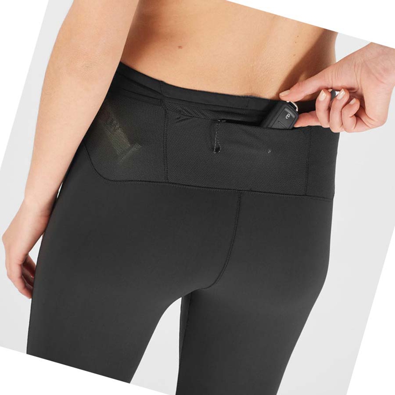 Pantalon Salomon XA WARM Femme Noir | JWMFOAP-53