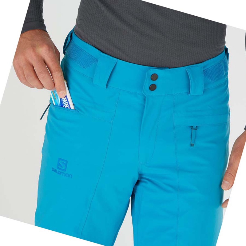 Pantalons De Ski Salomon BRILLIANT Homme Bleu | ERWAUMZ-25