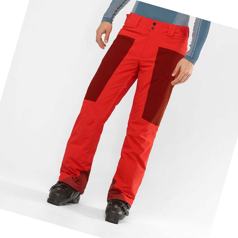 Pantalons De Ski Salomon BRILLIANT Homme Rouge | IPWZGTX-72