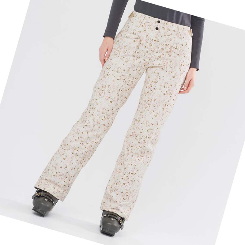 Pantalons De Ski Salomon EDGE Femme Beige | SNLYHIX-90