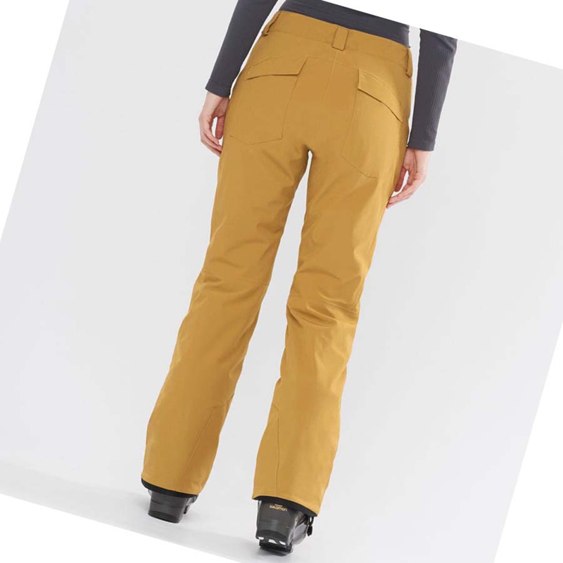 Pantalons De Ski Salomon EDGE Femme Jaune | HGRYNLB-50