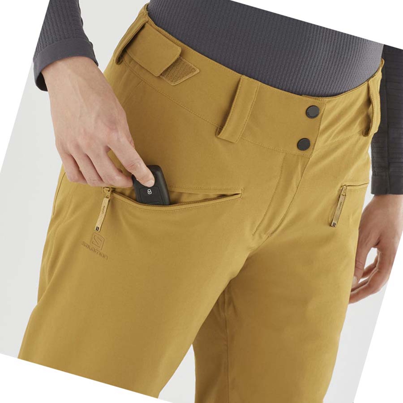 Pantalons De Ski Salomon EDGE Femme Jaune | HGRYNLB-50