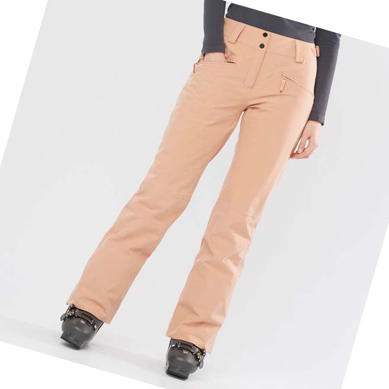 Pantalons De Ski Salomon EDGE Femme Rose | RPNZLAV-59