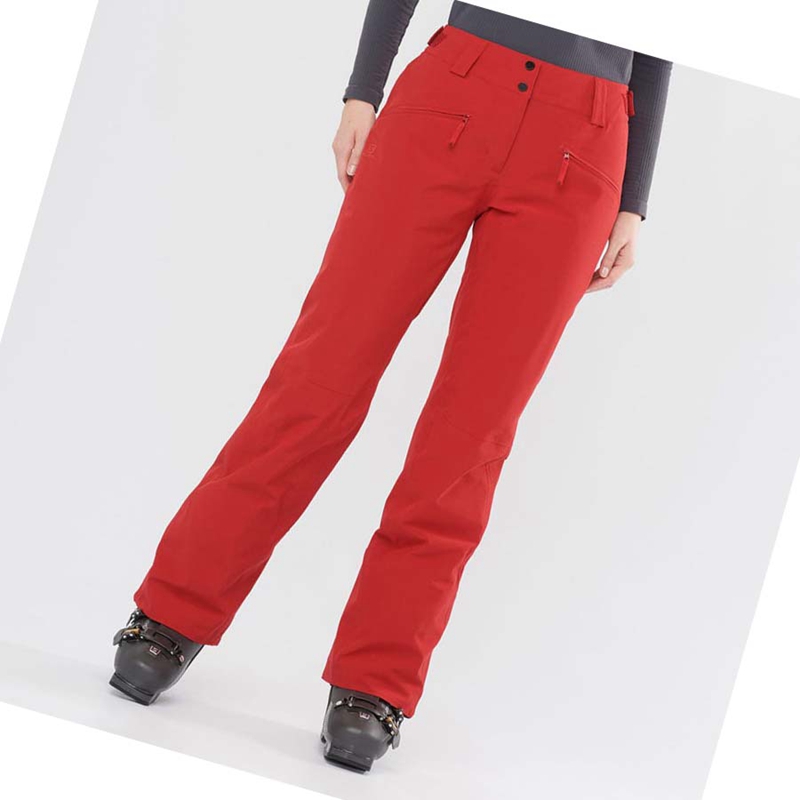 Pantalons De Ski Salomon EDGE Femme Rouge | REPGLCX-89