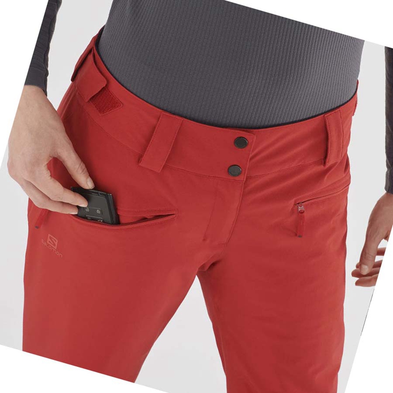 Pantalons De Ski Salomon EDGE Femme Rouge | REPGLCX-89