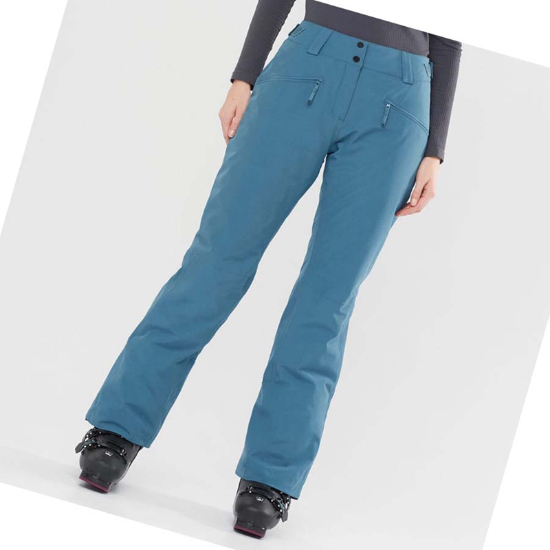 Pantalons De Ski Salomon EDGE Femme Turquoise | DHXJZAS-64