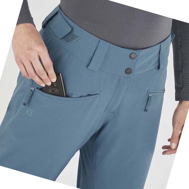 Pantalons De Ski Salomon EDGE Femme Turquoise | DHXJZAS-64