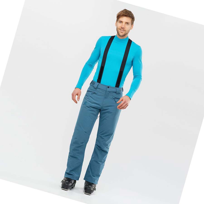 Pantalons De Ski Salomon EDGE Homme Bleu | AWNSHXR-82