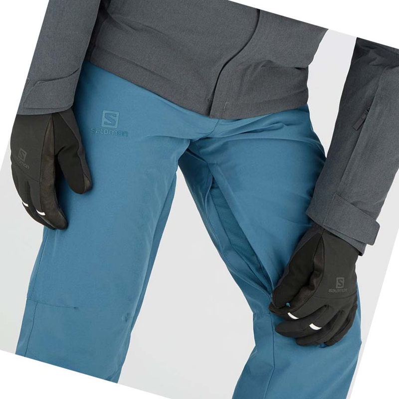 Pantalons De Ski Salomon EDGE Homme Bleu | AWNSHXR-82