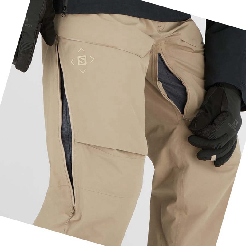 Pantalons De Ski Salomon GRAVITY GORE-TEX Homme Marron | IKMNUTH-83