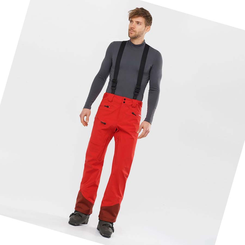 Pantalons De Ski Salomon OUTLAW 3L Homme Rouge | PZTBFIS-95