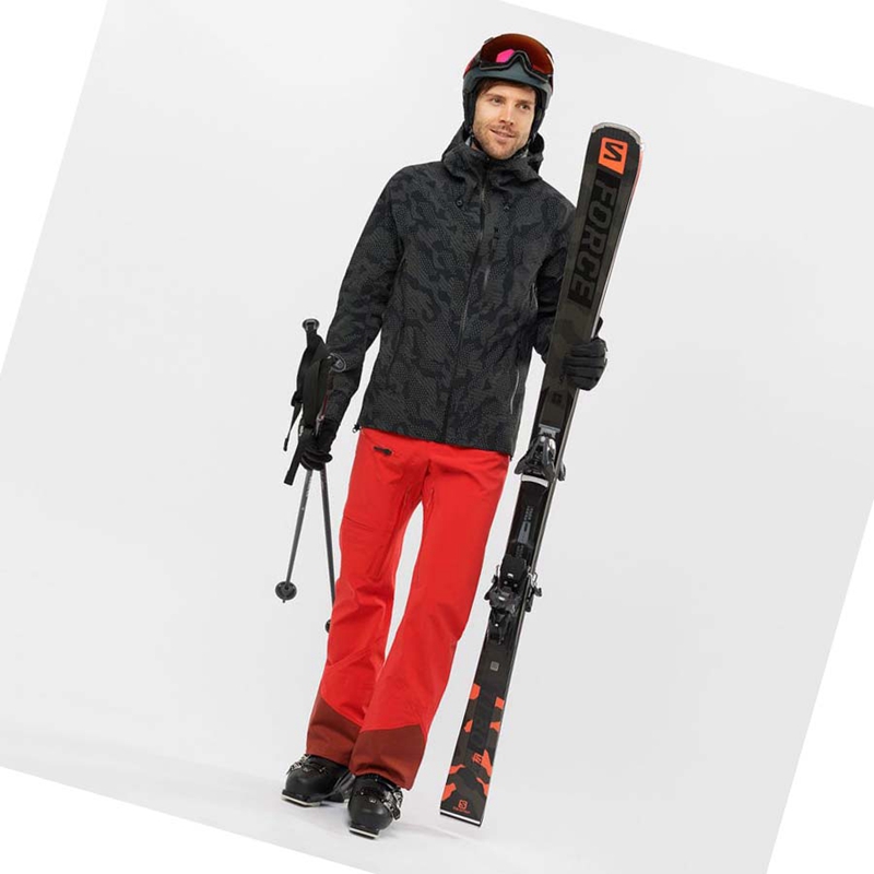 Pantalons De Ski Salomon OUTLAW 3L Homme Rouge | PZTBFIS-95