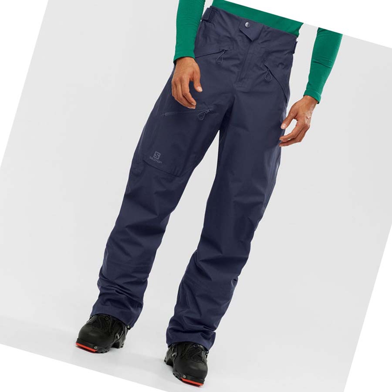 Pantalons De Ski Salomon OUTPEAK GORE-TEX 3L Homme Bleu | QUNKXZS-39