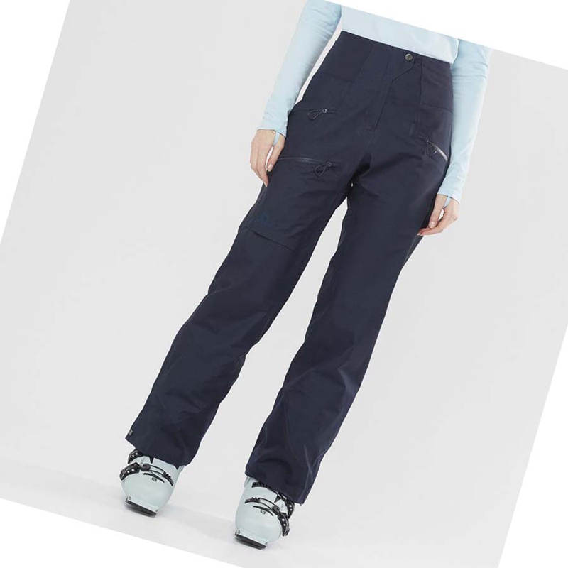 Pantalons De Ski Salomon OUTPEAK GORE-TEX 3L Femme Bleu | SXALNUR-93