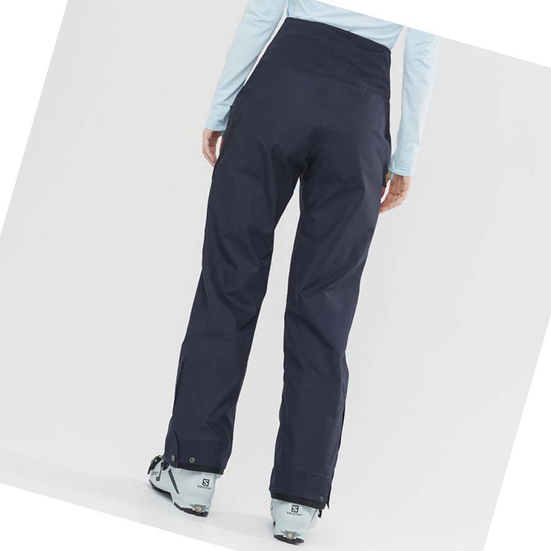 Pantalons De Ski Salomon OUTPEAK GORE-TEX 3L Femme Bleu | SXALNUR-93