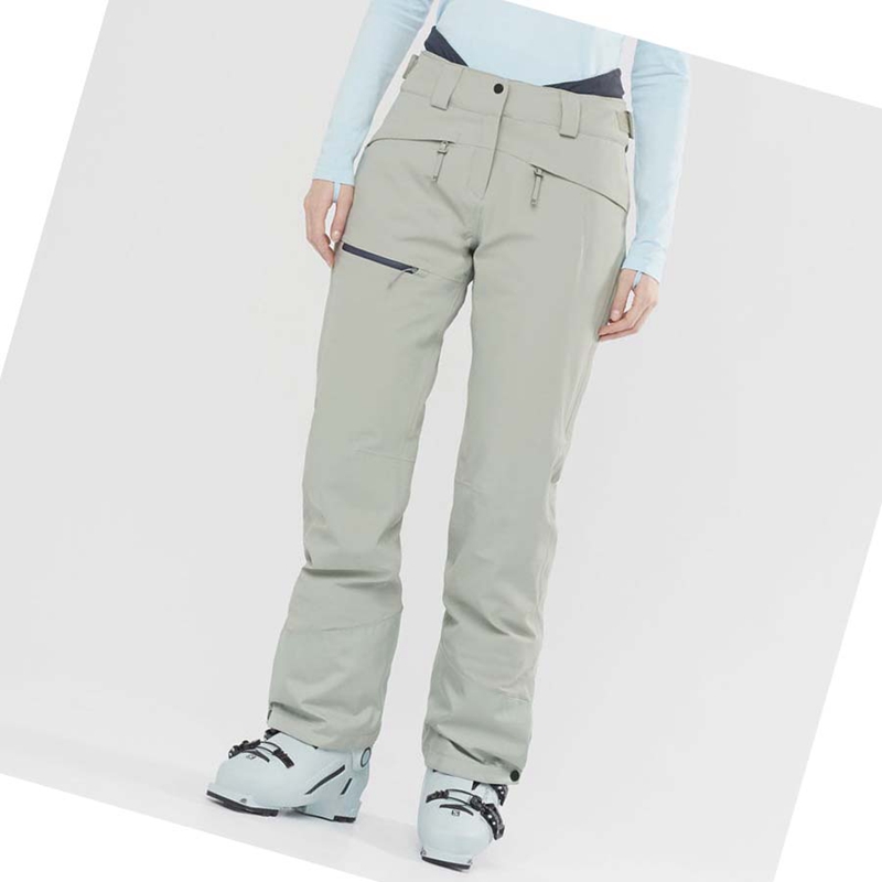 Pantalons De Ski Salomon PROOF LIGHT Femme Beige | UAMJPWH-98