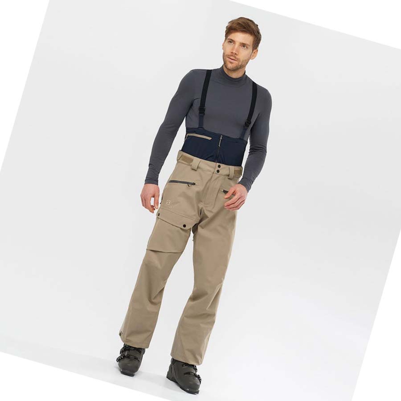 Pantalons De Ski Salomon QST 3L Homme Marron | HJOZXVI-30