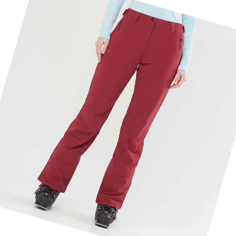 Pantalons De Ski Salomon THE BRILLIANT Femme Bordeaux | DIRYMXO-10