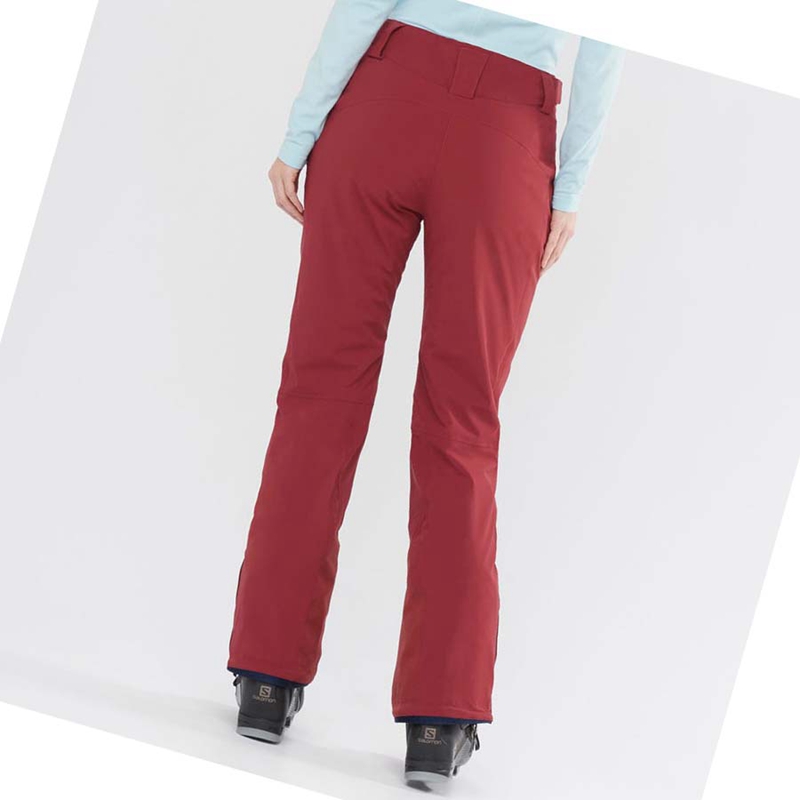 Pantalons De Ski Salomon THE BRILLIANT Femme Bordeaux | DIRYMXO-10