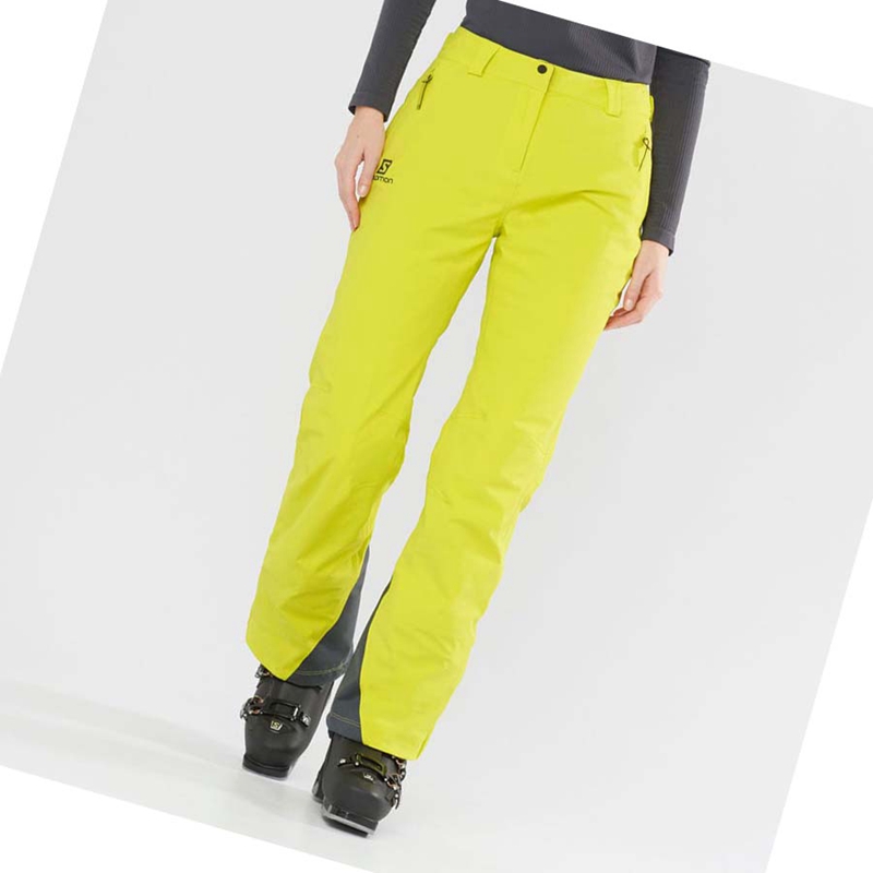 Pantalons De Ski Salomon THE BRILLIANT Femme Vert | DWFVTMQ-19