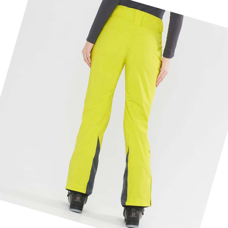 Pantalons De Ski Salomon THE BRILLIANT Femme Vert | DWFVTMQ-19