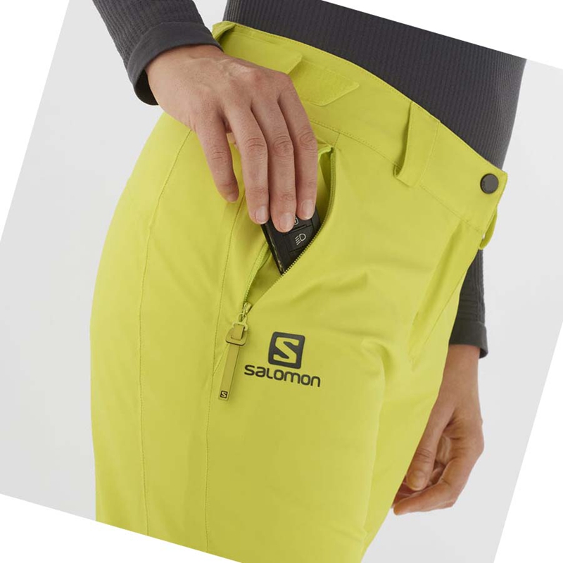 Pantalons De Ski Salomon THE BRILLIANT Femme Vert | DWFVTMQ-19