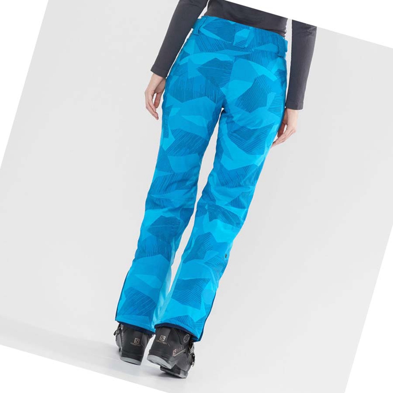 Pantalons De Ski Salomon THE BRILLIANT Femme Bleu Noir | FTWYRAG-70