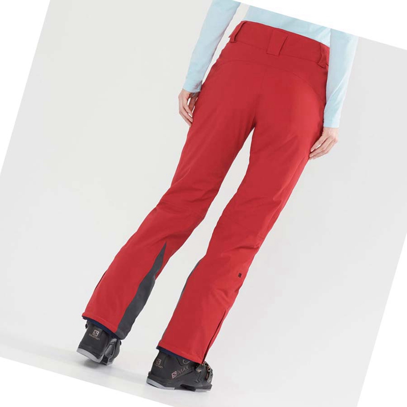 Pantalons De Ski Salomon THE BRILLIANT Femme Rouge | GPYXJOU-60