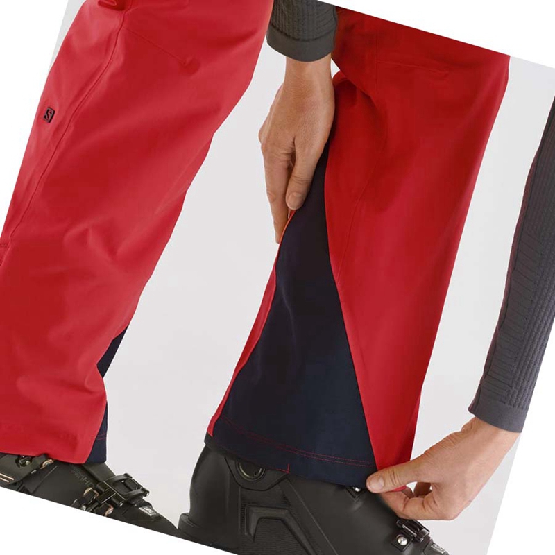 Pantalons De Ski Salomon THE BRILLIANT Femme Rouge | GPYXJOU-60