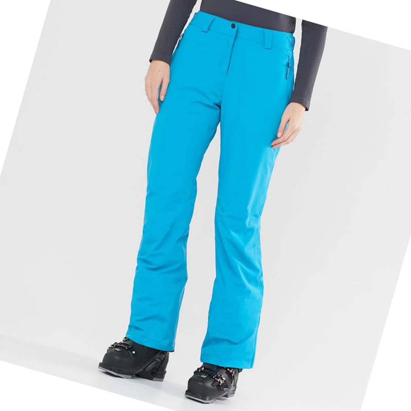 Pantalons De Ski Salomon THE BRILLIANT Femme Bleu | QAVRUWS-30