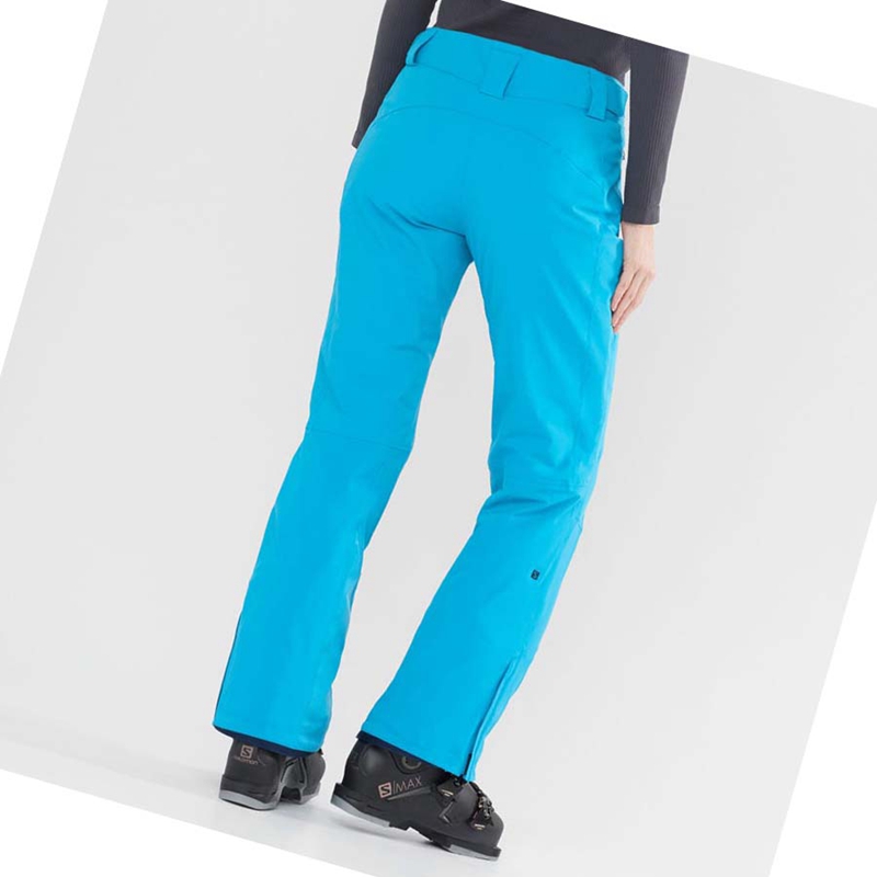 Pantalons De Ski Salomon THE BRILLIANT Femme Bleu | QAVRUWS-30