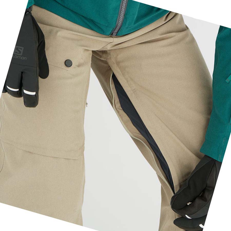 Pantalons De Ski Salomon UNTRACKED Homme Beige | PTBRWZX-41