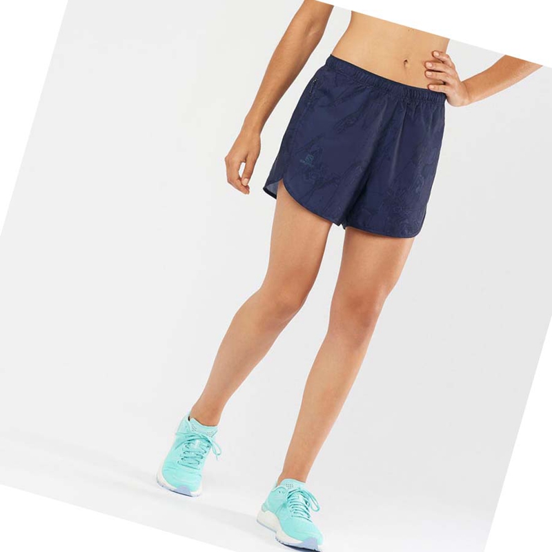 Shorts Salomon AGILE Femme Bleu Marine | SZABYPF-85