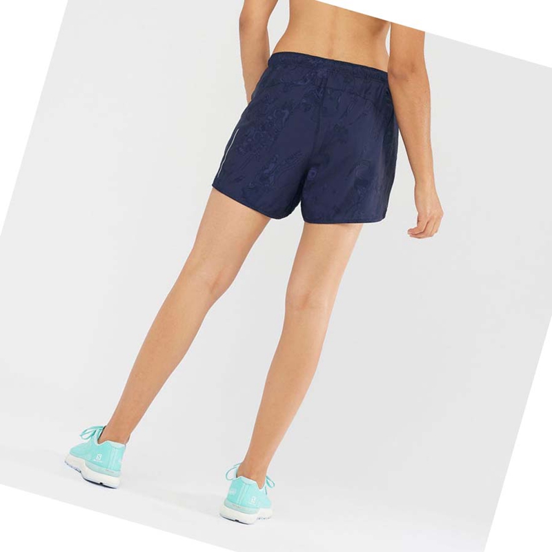 Shorts Salomon AGILE Femme Bleu Marine | SZABYPF-85