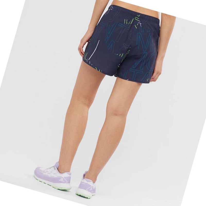 Shorts Salomon AGILE Femme Bleu | XWLSATI-54