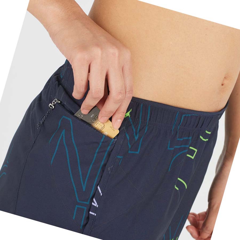 Shorts Salomon AGILE Femme Bleu | XWLSATI-54