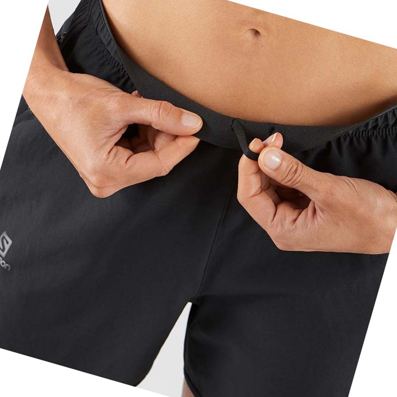 Shorts Salomon AGILE Femme Noir | ZKLWXJR-01