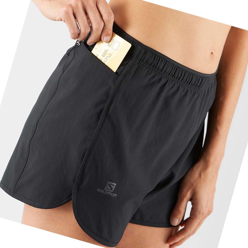 Shorts Salomon AGILE Femme Noir | ZKLWXJR-01