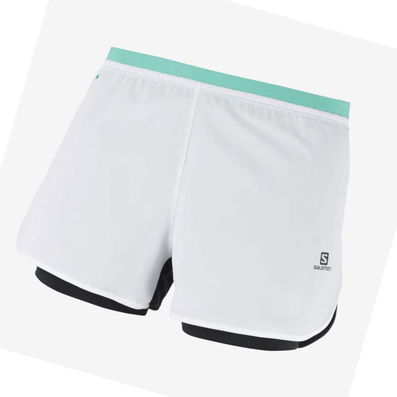 Shorts Salomon CROSS 2IN1 Femme Blanche | NTFRJPU-01