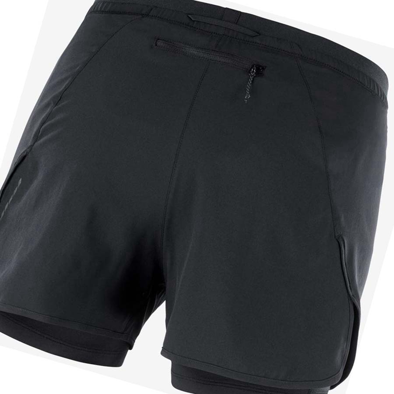 Shorts Salomon CROSS 2IN1 Femme Noir | DWGXJRC-49