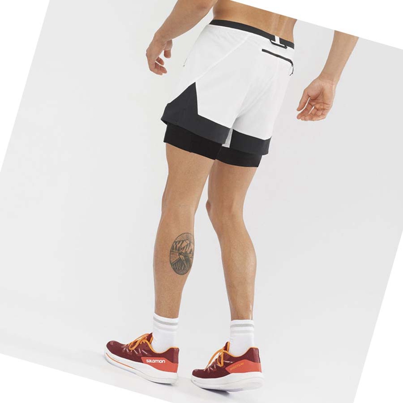 Shorts Salomon CROSS 2IN1 Homme Blanche | OZVCHRS-19