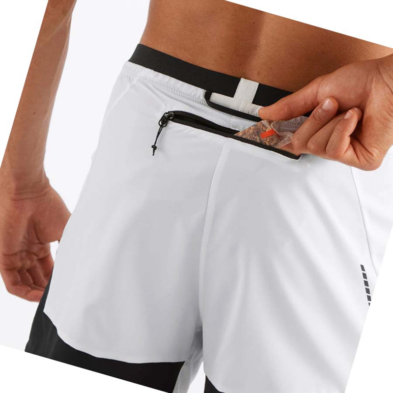 Shorts Salomon CROSS 2IN1 Homme Blanche | OZVCHRS-19