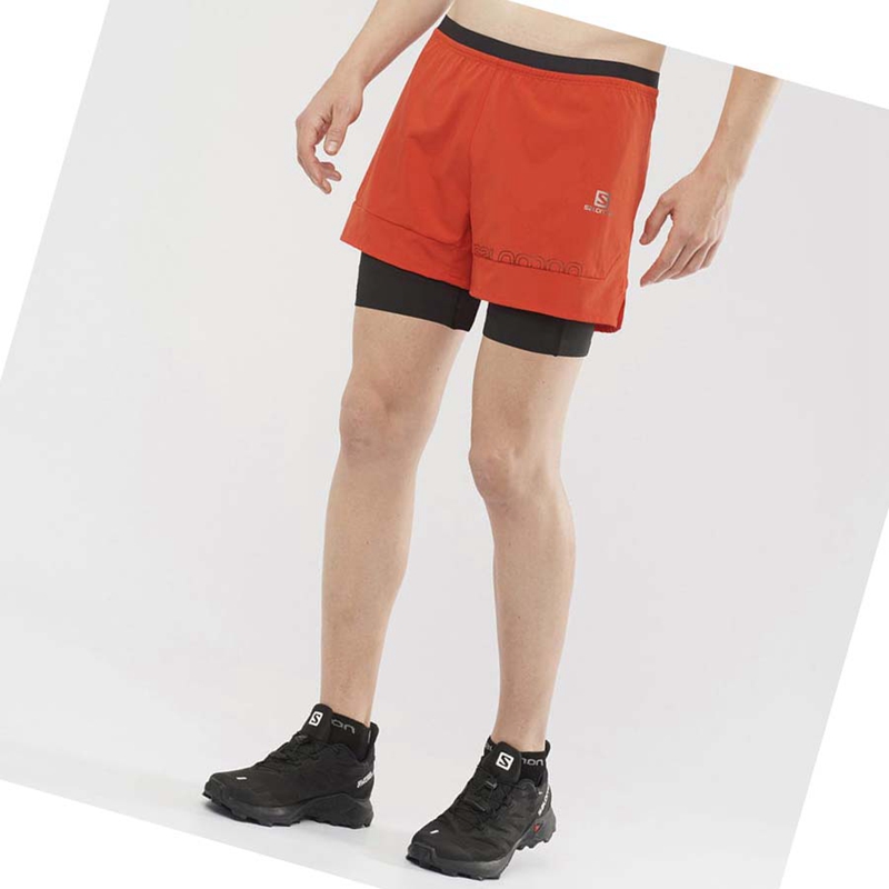 Shorts Salomon CROSS 2IN1 Homme Orange | HWOGBDZ-86