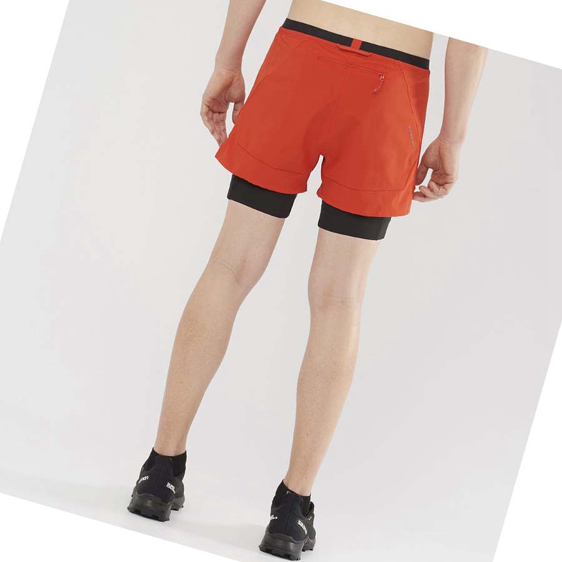 Shorts Salomon CROSS 2IN1 Homme Orange | HWOGBDZ-86