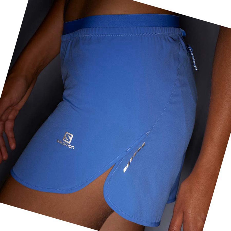 Shorts Salomon CROSS 3'' Femme Bleu | TPKVEXR-95