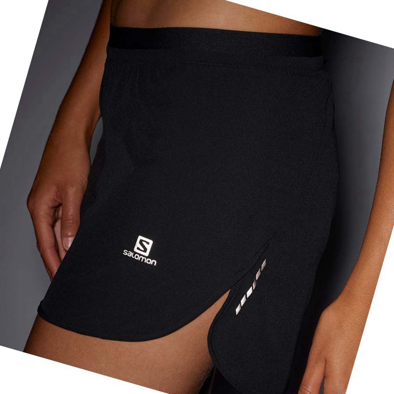 Shorts Salomon CROSS 3'' Femme Noir | RHGOITD-78