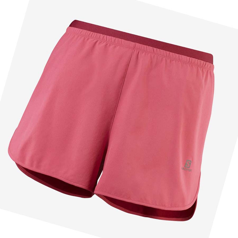 Shorts Salomon CROSS 3\'\' Femme Rouge | XZIVJAN-09