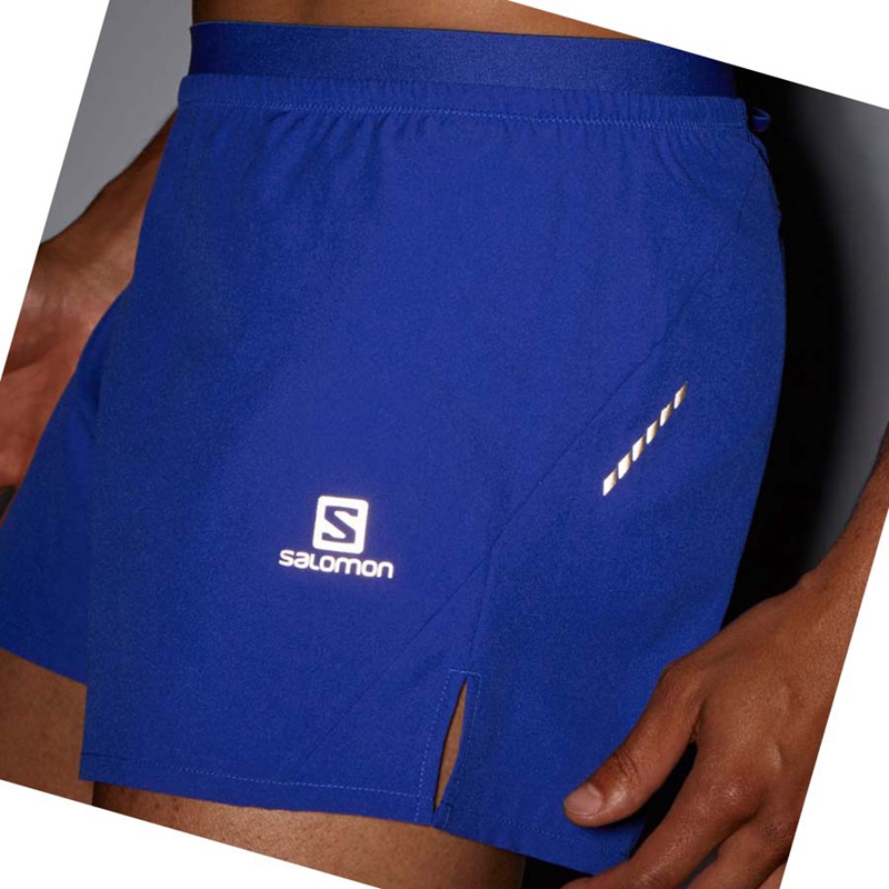 Shorts Salomon CROSS 3'' Homme Bleu | NALIFKY-10